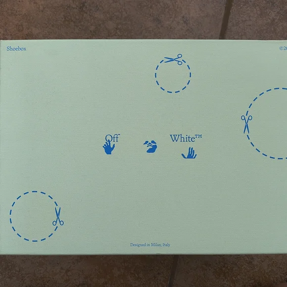 Off-White White Sneakers with Black Stripes and Tan Accents - Picture 4 of 4